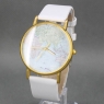 New spring 2014 fashion promotion retail men women map design dial leather strap watches precise quartz watch